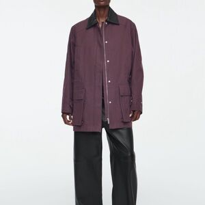 COS LEATHER-COLLAR FIELD JACKET Color: Bordeaux. Brand new with tags.
